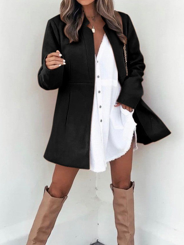 Levoire | chemise à manches longues d'hiver avec poches NOIR