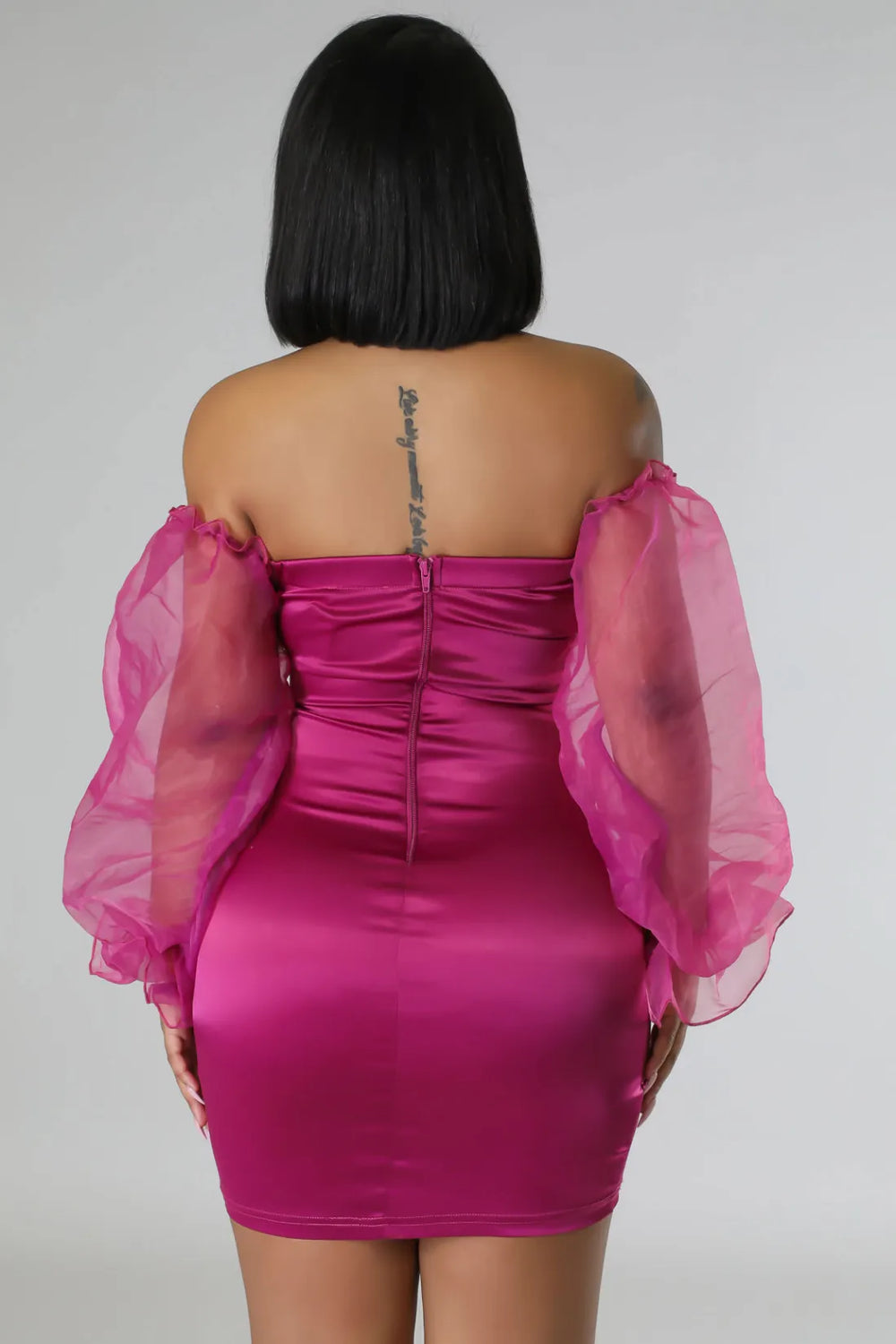 Levoire | bustier court à manches longues en tissu transparent