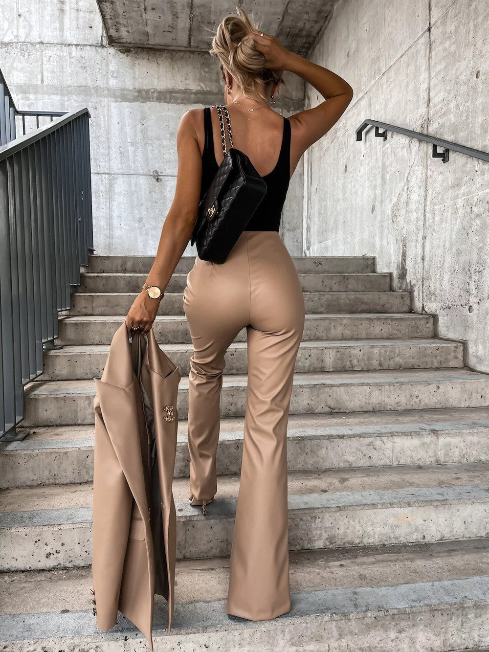 Levoire | simili cuir Taille Haute Fente