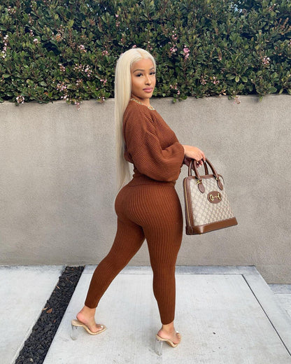 Levoire | top à manches longues pour une robe extensible et leggings assortis