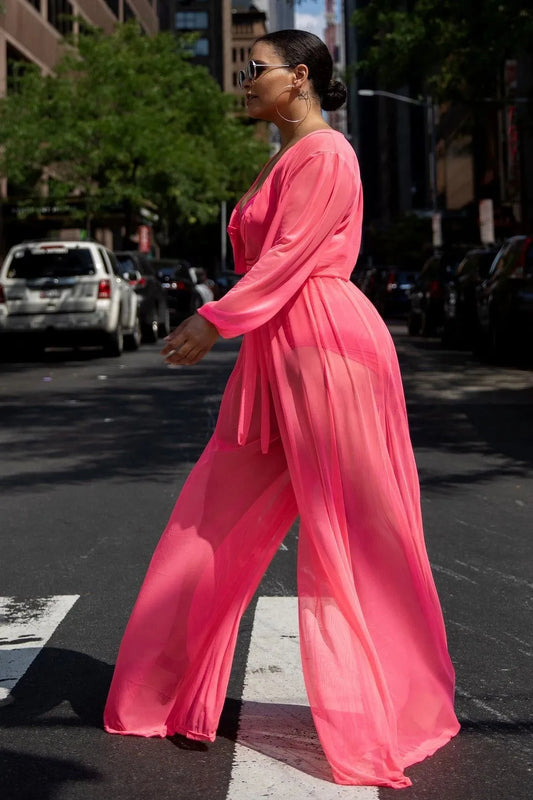 Levoire | Haut à manches longues en tricot transparent