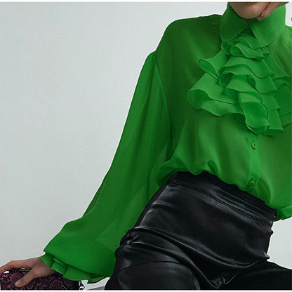 Levoire | tissu en mousseline transparent chandails à manches longues