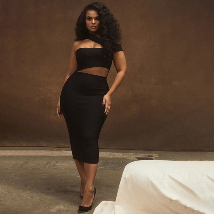 Levoire | longue robe bustier ajustée à bretelle asymétrique Doit