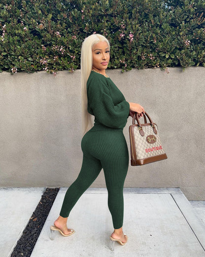 Levoire | top à manches longues pour une robe extensible et leggings assortis