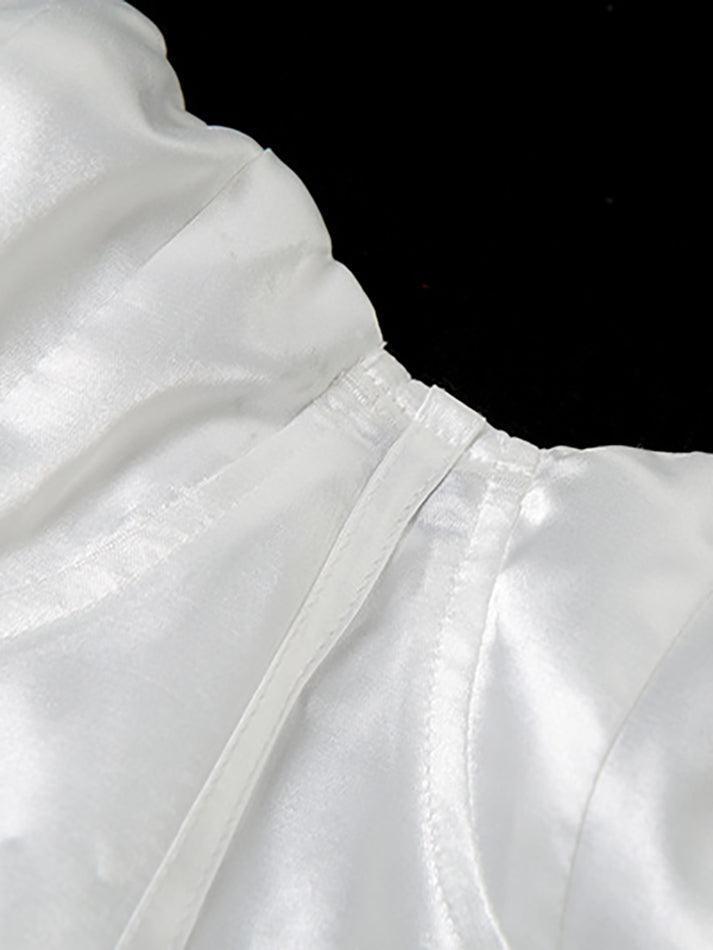 Levoire | Robe Mini Corset À Manches Bouffantes