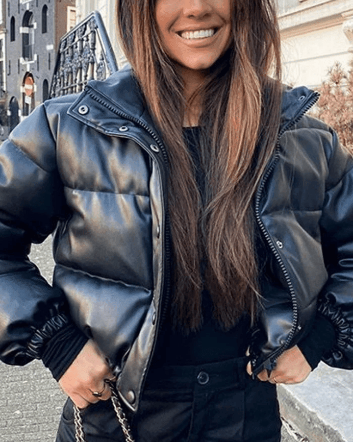 Levoire | Veste Doudoune En Cuir Pu
