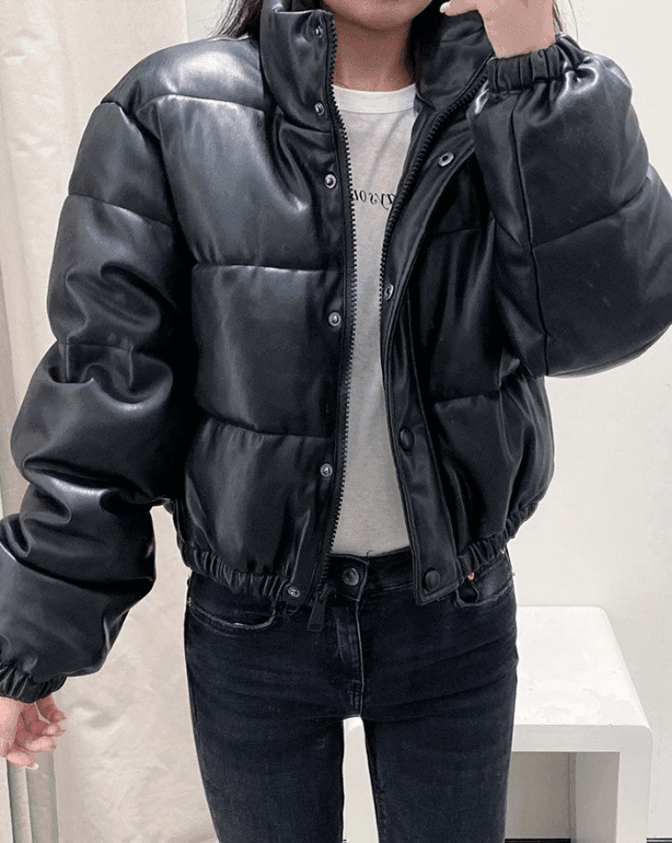Levoire | Veste Doudoune En Cuir Pu