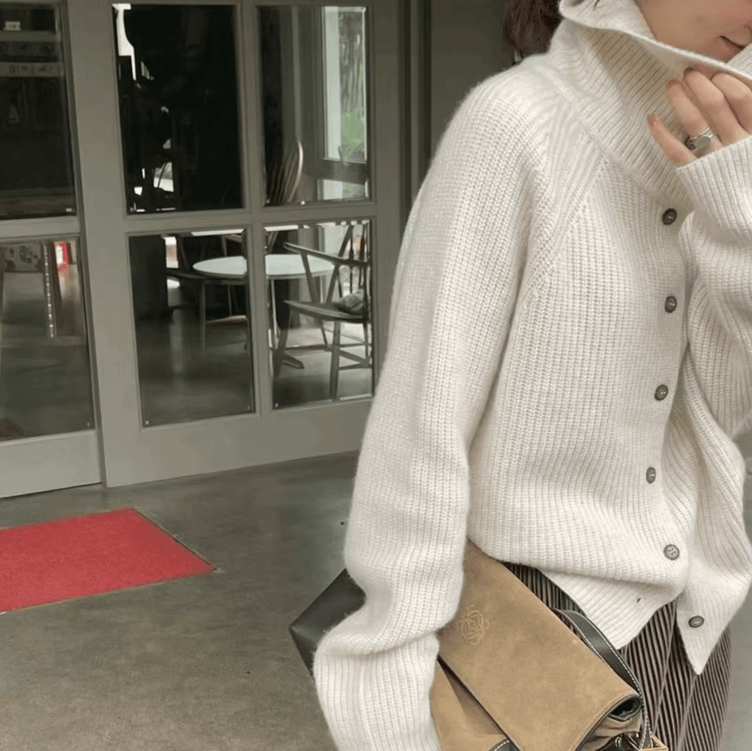 Levoire | Pull À Col Roulé Épais En Laine Pour Femmes
