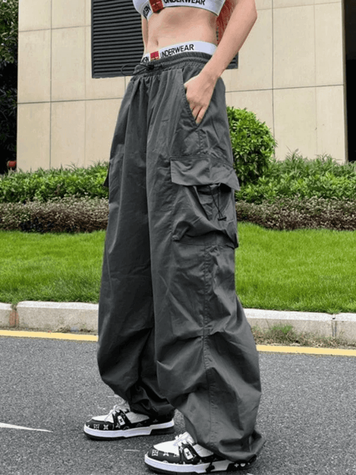 Levoire | Punk Raffinement Pantalon Cargo Baggy Gris