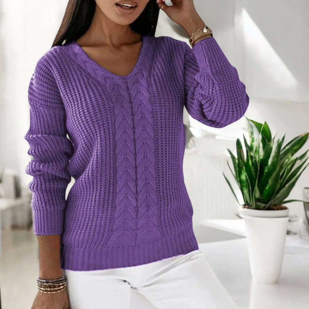 Levoire | Pull Classique En Tricot Pourpre