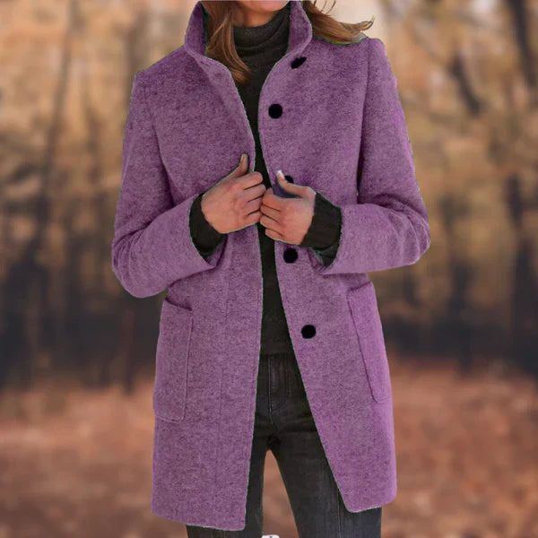 Levoire | Manteau Pour Femmes Avec Boutons Lilas