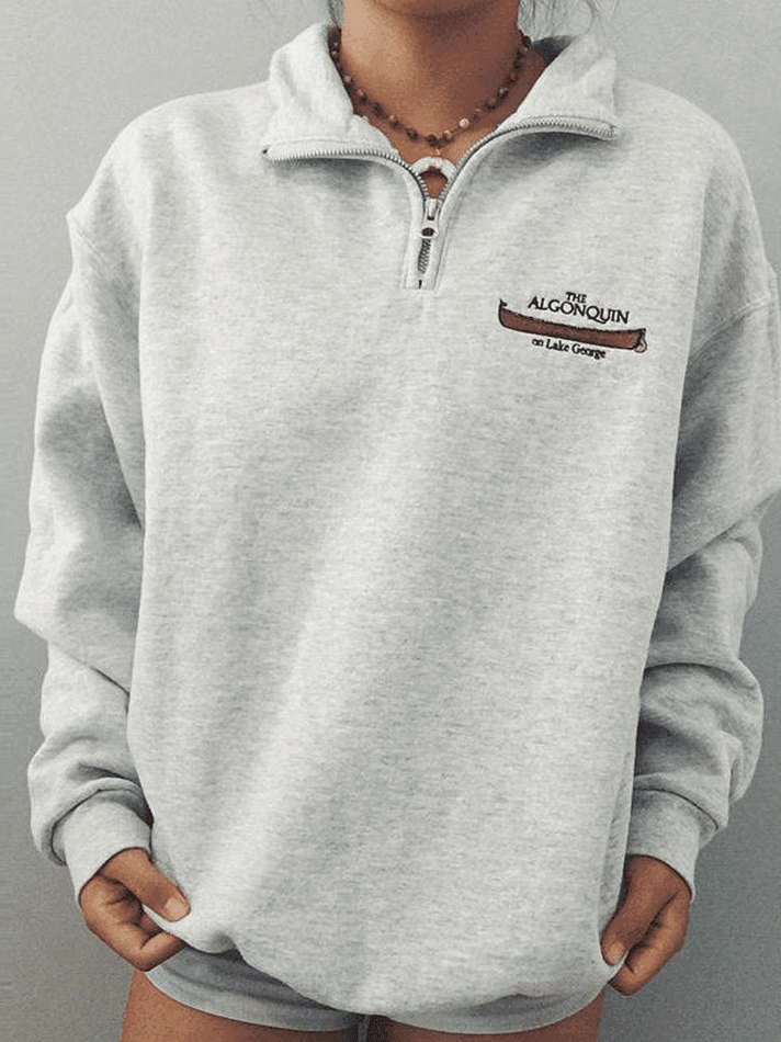 Levoire | Quart De Fermeture Éclair Sweatshirt Imprimé