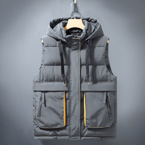 Levoire | Veste homme matelassée Bodywarmer premium matelassé décontracté Gris