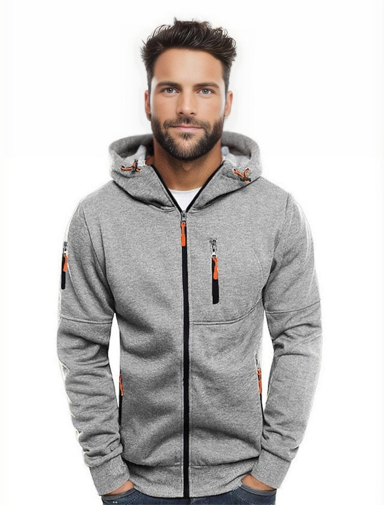 Levoire | Veste De Sport Pour Hommes Avec Capuche Gris clair