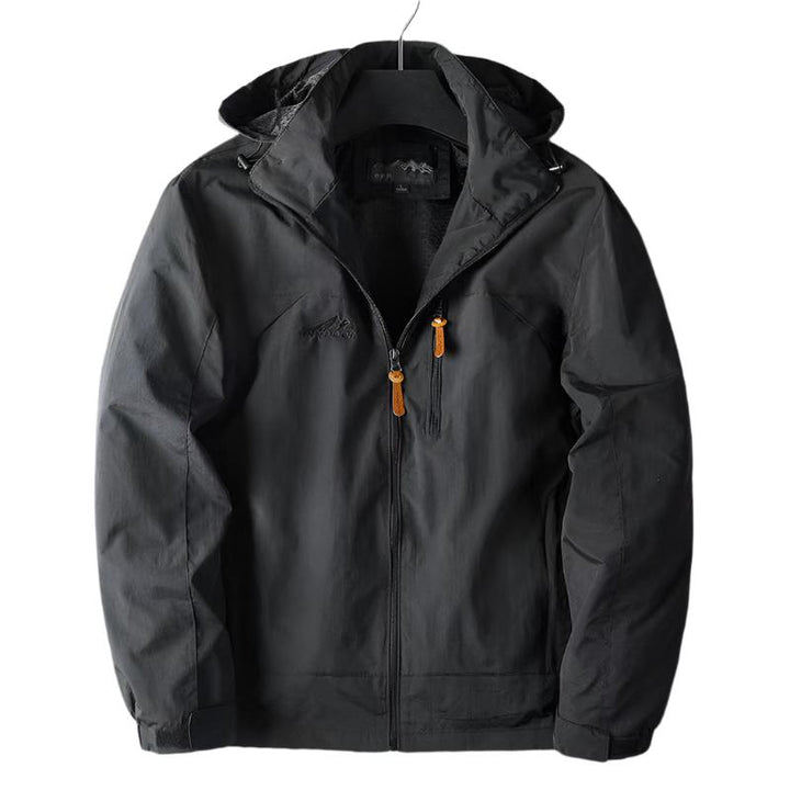 Levoire | Veste capuche imperméable coupe-vent manches longues Noir