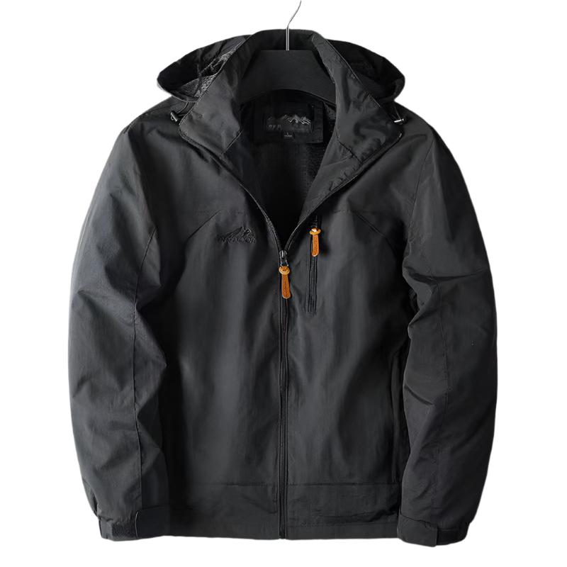 Levoire | Veste À Capuche Imperméable À Manches Longues Avec Fermeture Éclair Noir