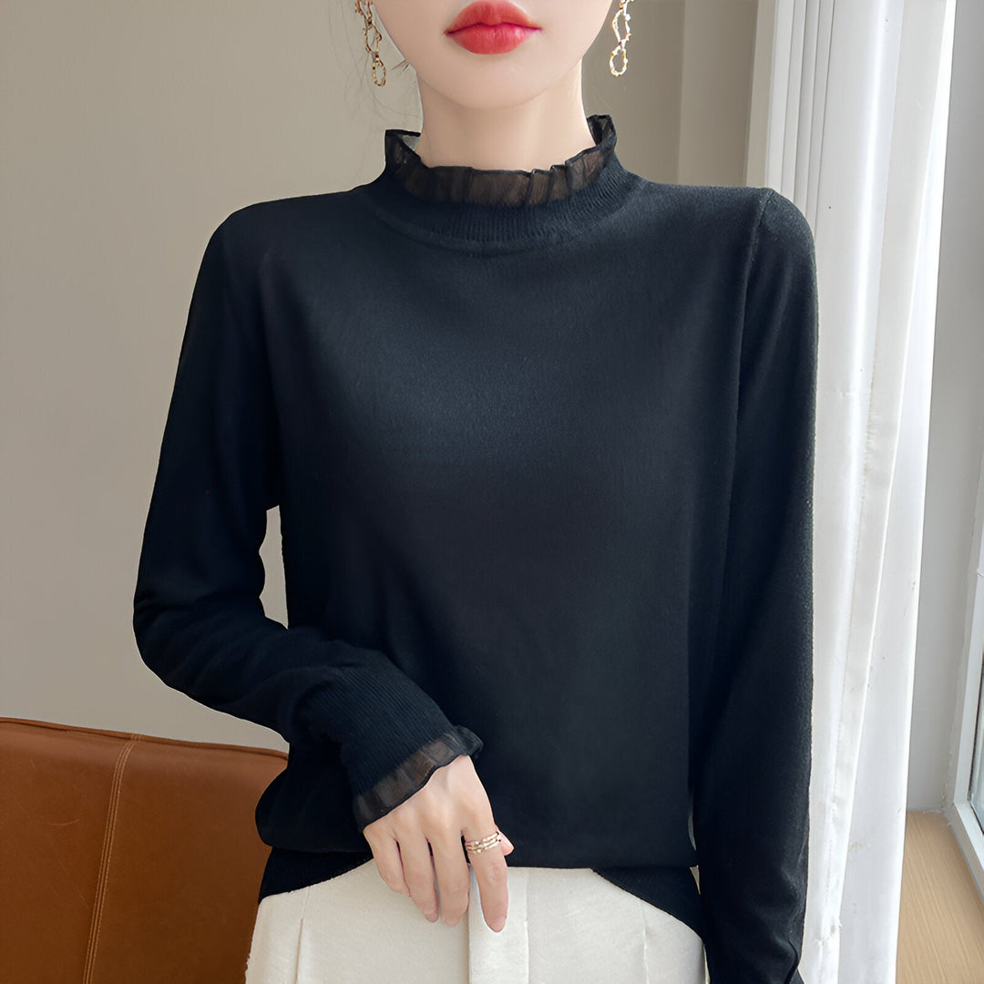 Levoire | Pull Pour Femmes Avec Une Sensation De Port Similaire Au Cachemire Noir