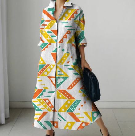 Levoire | Robe Chemise Élégante Pour Femmes Avec Un Ajustement Parfait Jaune