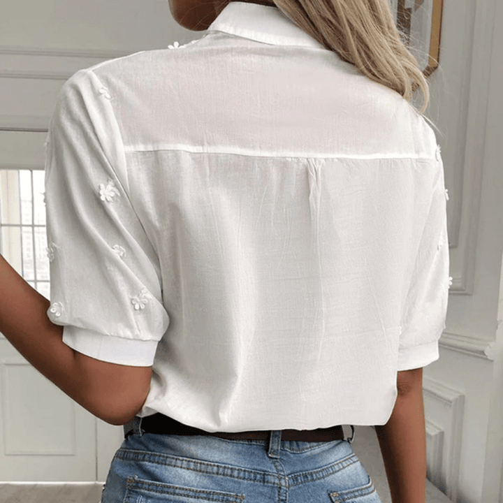 Levoire | Chemisier féminin décontracté élégant blanc Design classique et confortable