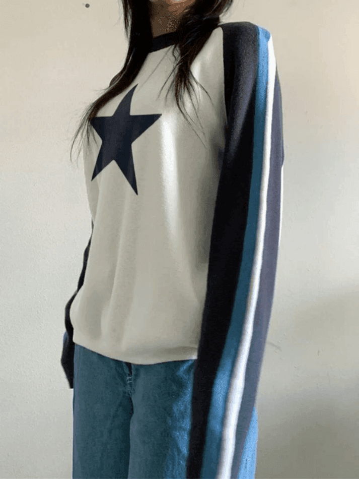 Levoire | Pull À Manches Raglan Avec Impression Étoile