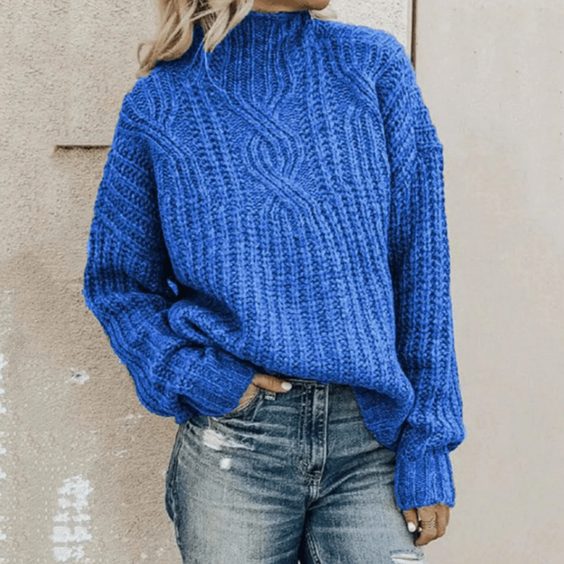 Levoire | Pull élégant pour femmes Chaud & Confortable Design classique Bleu