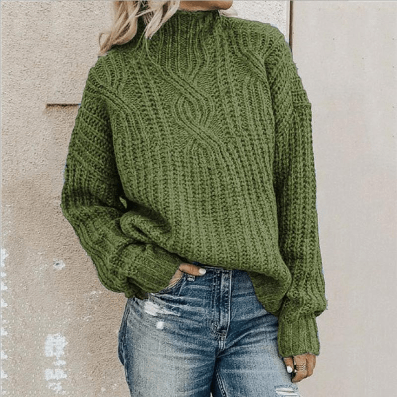 Levoire | Pull élégant pour femmes Chaud & Confortable Design classique Vert