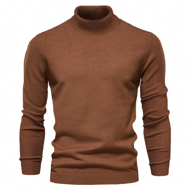 Levoire | Sweat Col Roulé Basique Homme Brun foncé