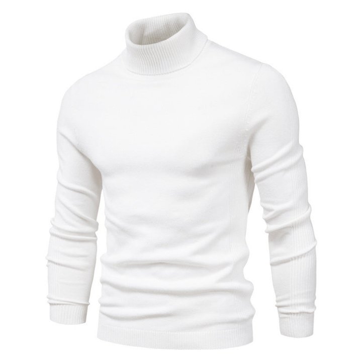 Levoire | Sweat Col Roulé Basique Homme Blanc