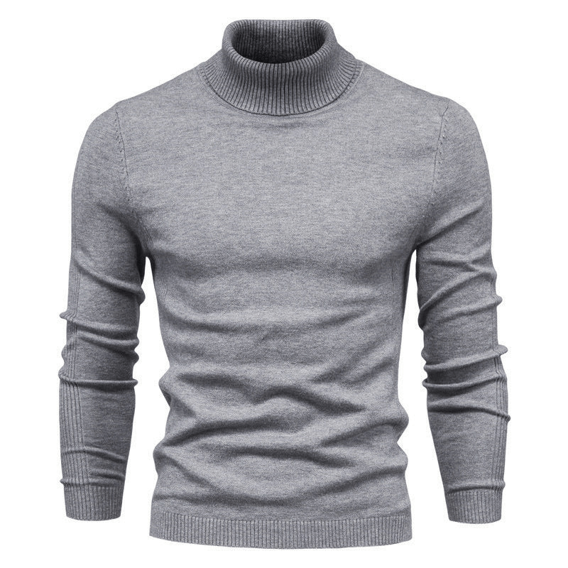 Levoire | Sweat Col Roulé Basique Homme Gris