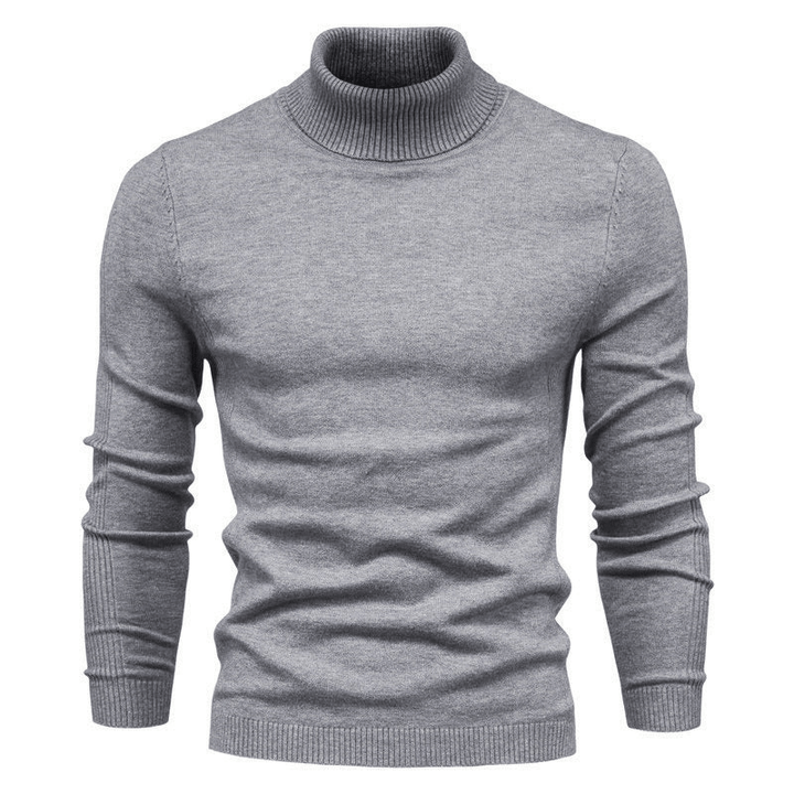 Levoire | Sweat Col Roulé Basique Homme Gris
