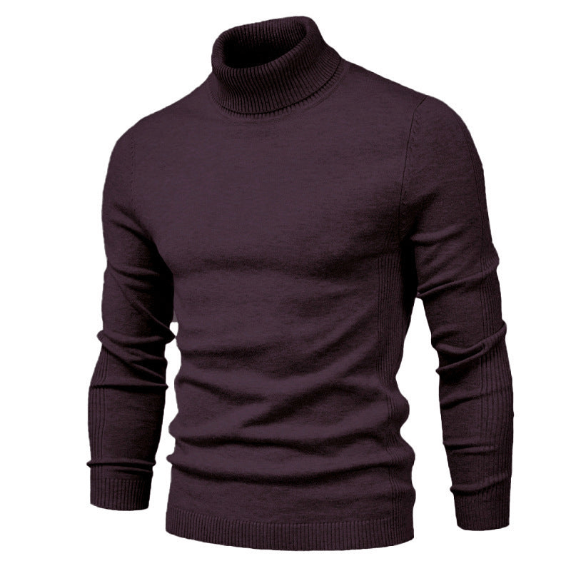 Levoire | Sweat Col Roulé Basique Homme Rouge foncé