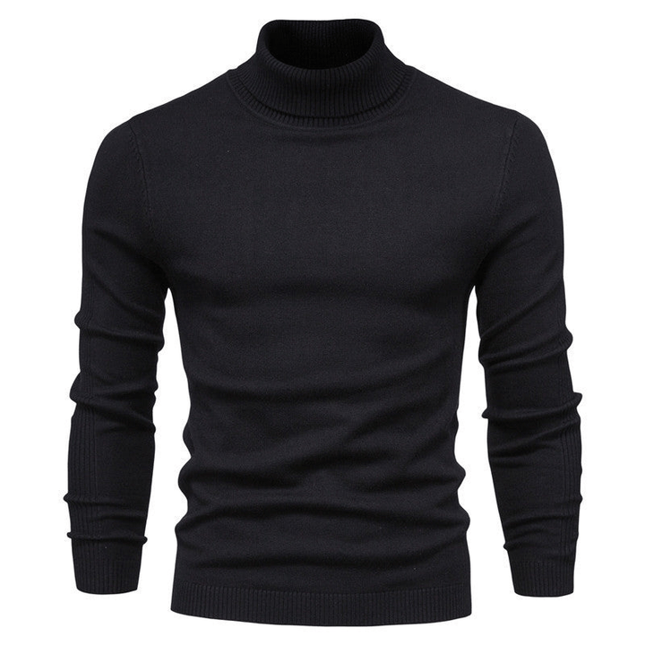Levoire | Sweat Col Roulé Basique Homme Noir