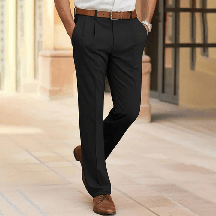 Levoire | Pantalon Affaires Décontracté Homme Noir