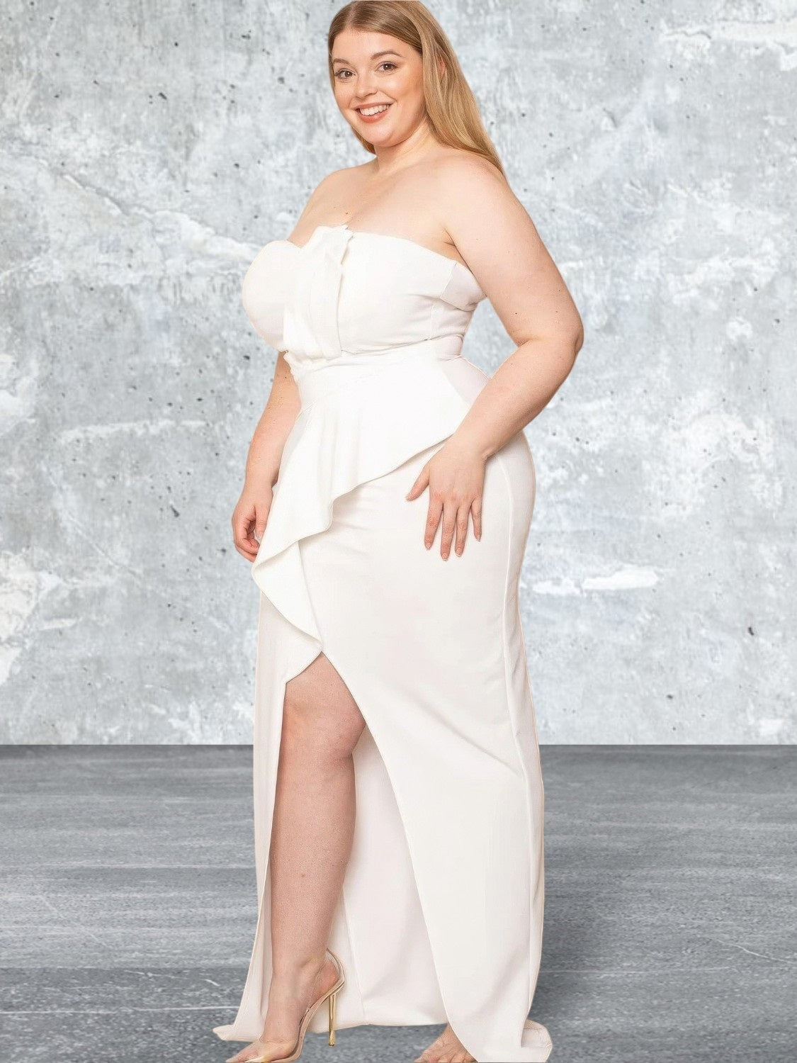 Levoire | Grande Taille Robe Bandeau À Détails Plissés