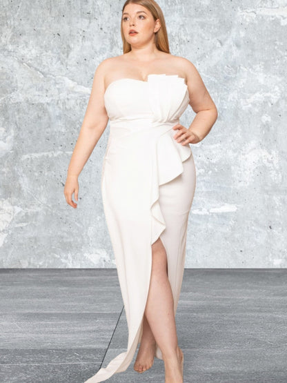 Levoire | Grande Taille Robe Bandeau À Détails Plissés 3XL