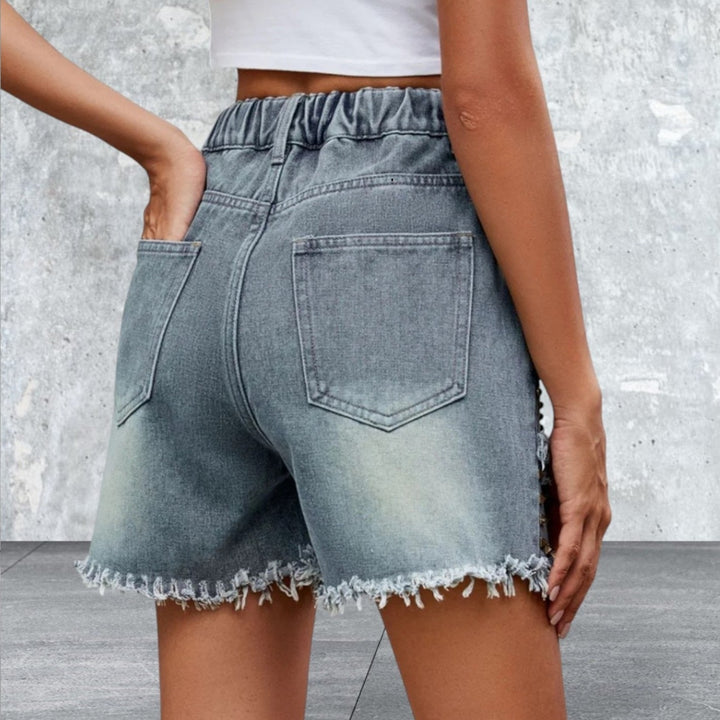 Levoire | Taille Haute Ourlet Brut Jupe En Jean Asymétrique