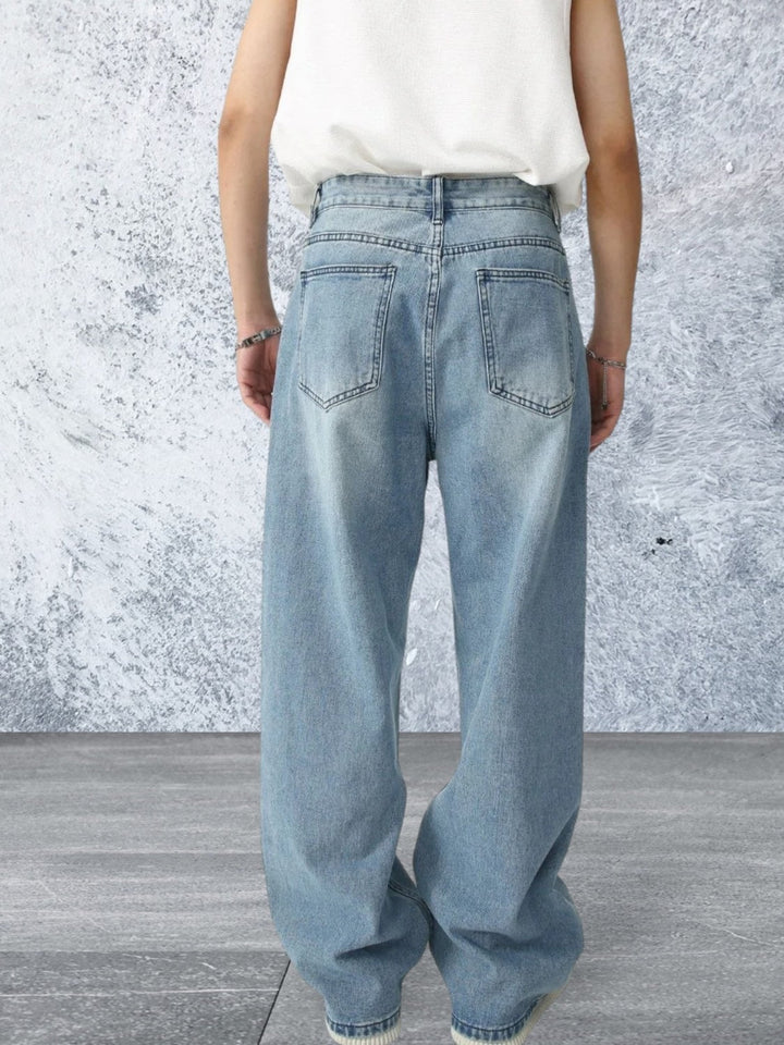Levoire | Jeans Pour Hommes À Large Jambe Graffiti
