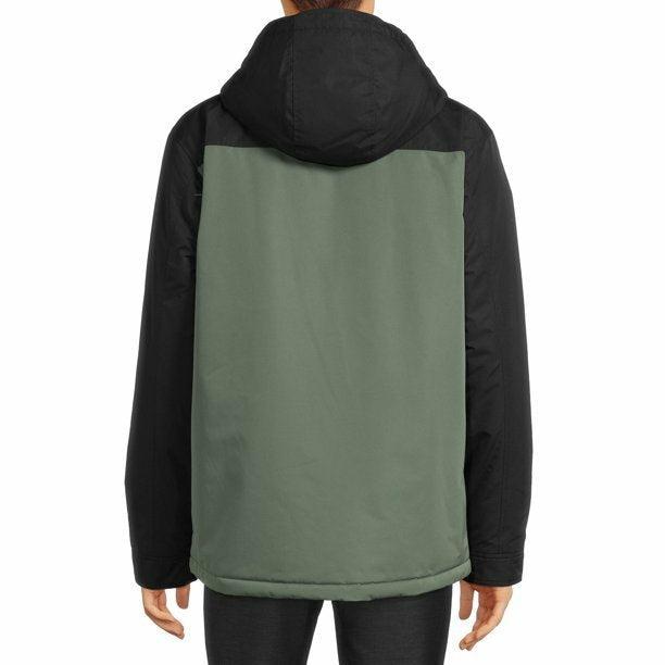 Levoire | Veste À Capuche Verte Et Noire Pour Hommes