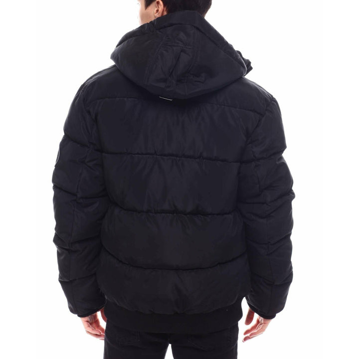 Levoire | Veste Bomber Noire Pour Hommes Avec Capuche Amovible
