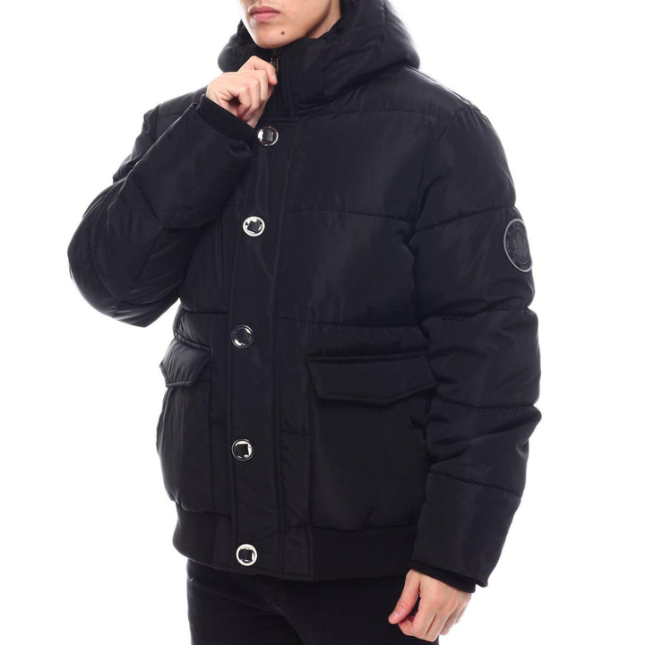 Levoire | Veste Bomber Noire Pour Hommes Avec Capuche Amovible Noir