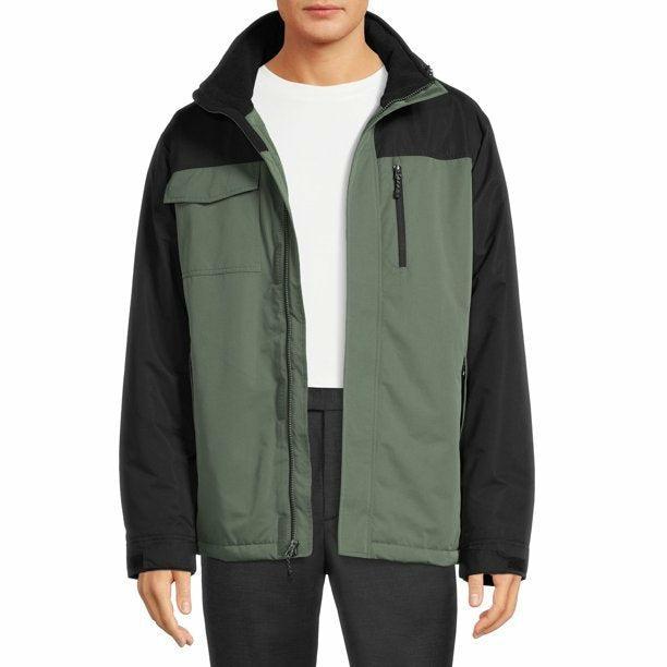Levoire | Veste À Capuche Verte Et Noire Pour Hommes