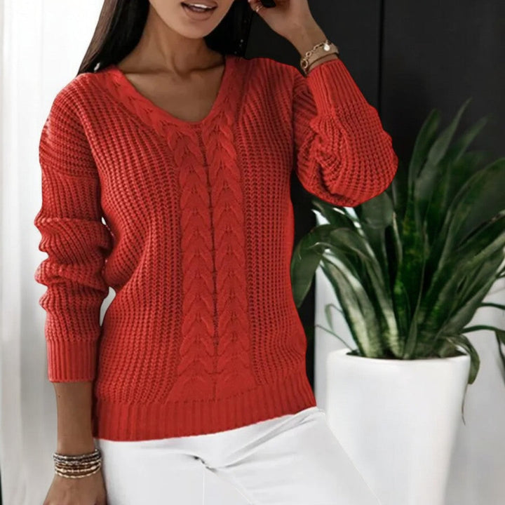 Levoire | Pull Classique En Tricot Rouge