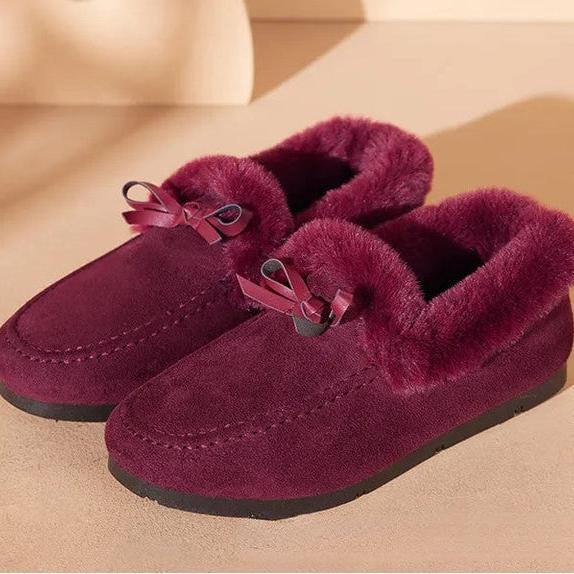 Levoire | Chaussures en cuir à semelle plate antidérapante chaude Rot