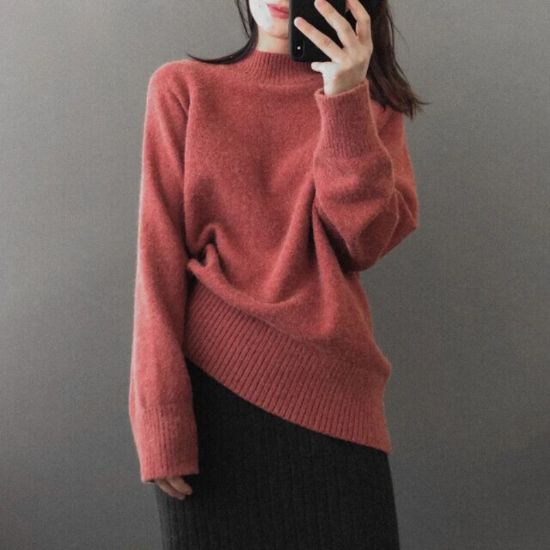 Levoire | Tendance Mode Femme En Tricot Avec Col Haut Rot Une taille