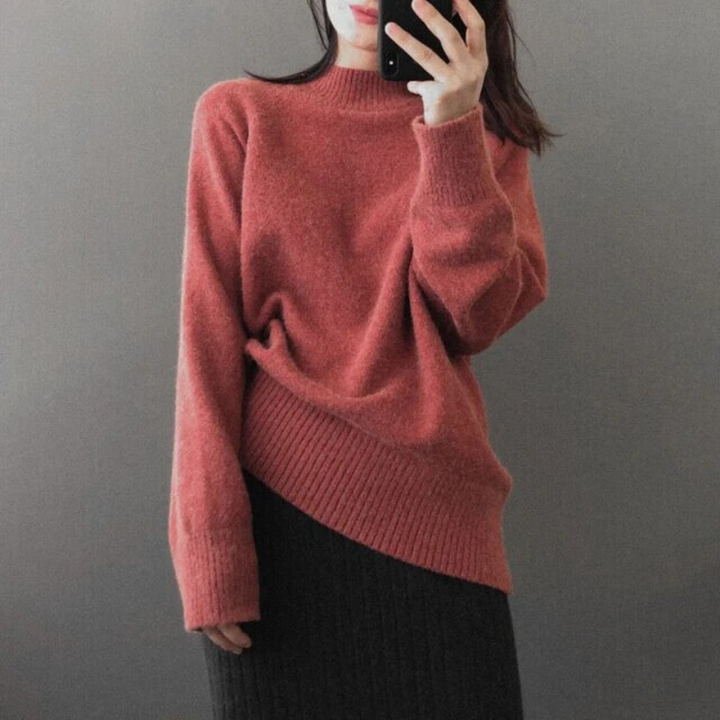 Levoire | Tendance Mode Femme En Tricot Avec Col Haut Rot Une taille
