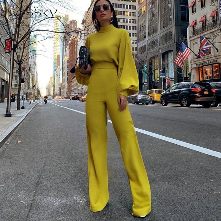 Levoire | Combinaison Élégante Pour Femmes Jaune