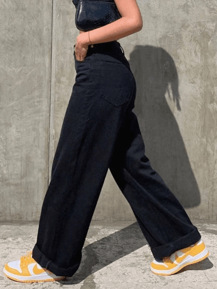Levoire | Jean Boyfriend À Taille Mi-Haute Décontracté