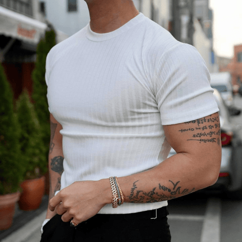 Levoire | T-Shirt Homme Flex Fit T-Shirt en Coton Pour Tenues Décontractées & Sportives