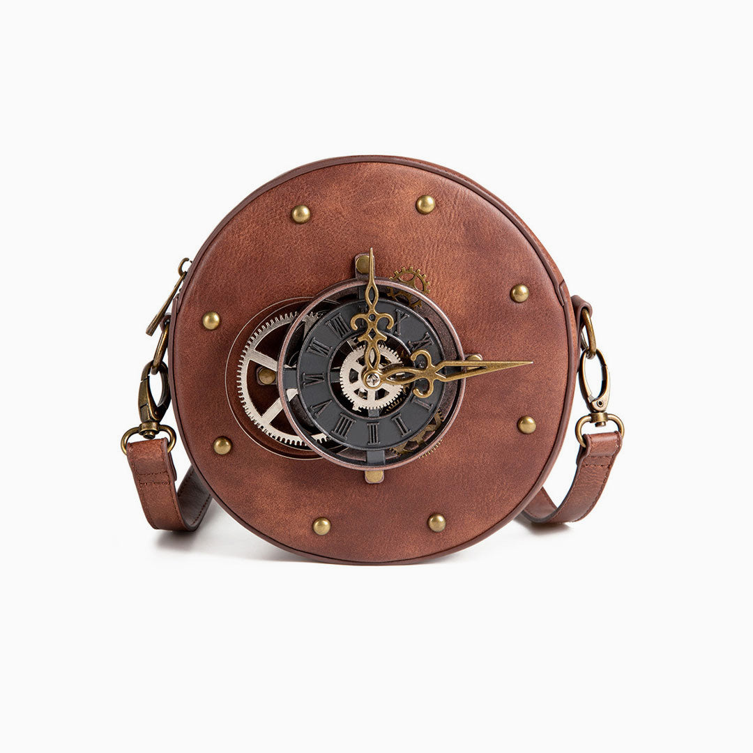 Levoire | Temps De Vol Retour Zip Haut Montre Appliqué Sac Bandoulière Ronde