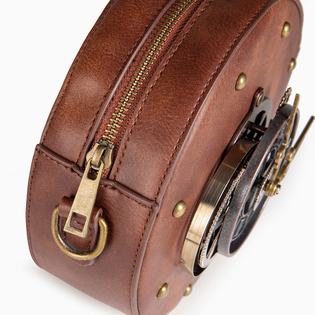 Levoire | Temps De Vol Retour Zip Haut Montre Appliqué Sac Bandoulière Ronde